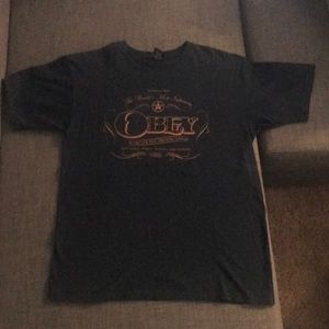 Men's OBEY Navy Blue Short Sleeve T-Shirt